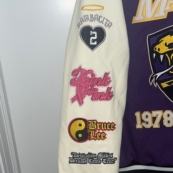 Kobe Bryant Legend of the Mamba Purple and Cream Varsity Jacket - Picture 4 of 6